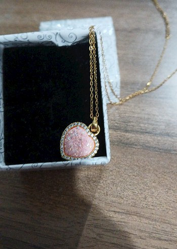 Altın Renk Mini Kalp Kolye - Görsel 2