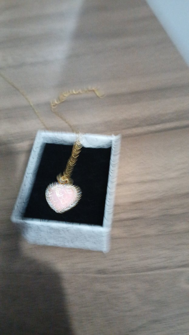 Altın Renk Mini Kalp Kolye - Görsel 4