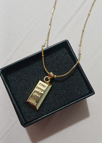 Zincir Detaylı Mini Altın Kolye - Görsel 5