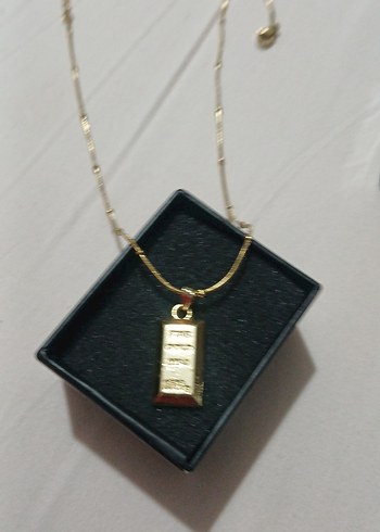 Zincir Detaylı Mini Altın Kolye - Görsel 2