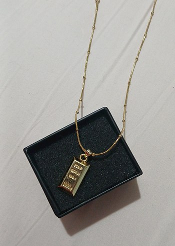 Zincir Detaylı Mini Altın Kolye - Görsel 4