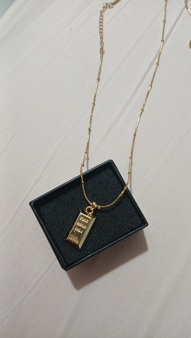 Zincir Detaylı Mini Altın Kolye - Görsel 3