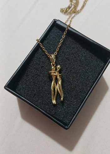 Zincir Detaylı Altın Renk Midi Kolye - Görsel 4