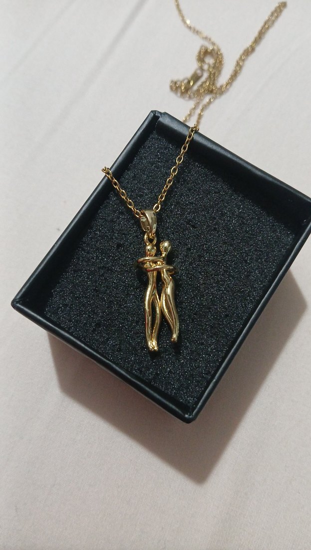 Zincir Detaylı Altın Renk Midi Kolye - Görsel 4