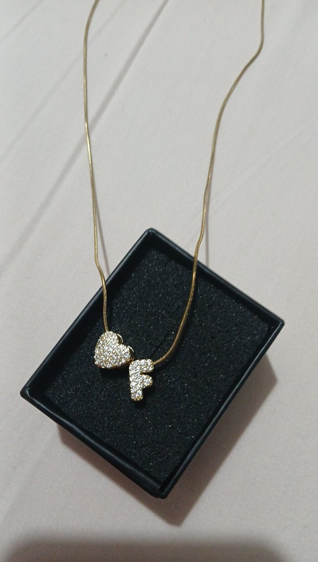 Altın Renkli Mini Taşlı Kolye - Görsel 2