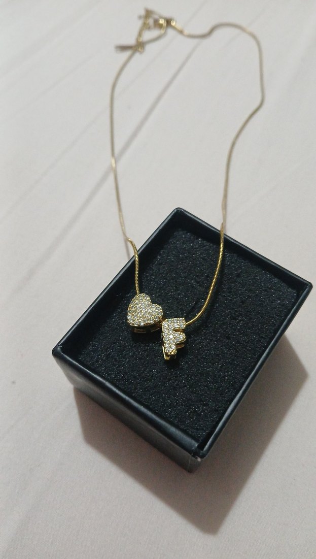 Altın Renkli Mini Taşlı Kolye - Görsel 4