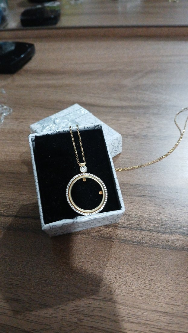 Altın Zincir Detaylı Mini Kadın Kolye - Görsel 2