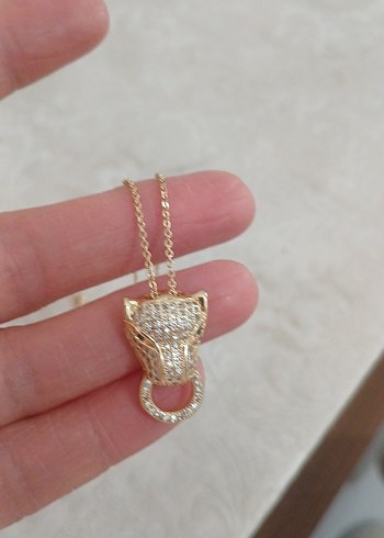 Uzun Zincirli Altın Renk Yılan Figürlü Kolye - Görsel 8