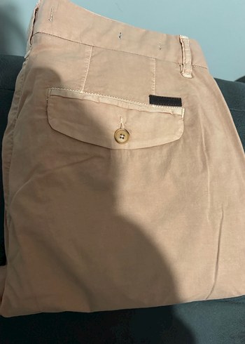 Hamington Bej Düğmeli Erkek Süet Pantolon - Görsel 4