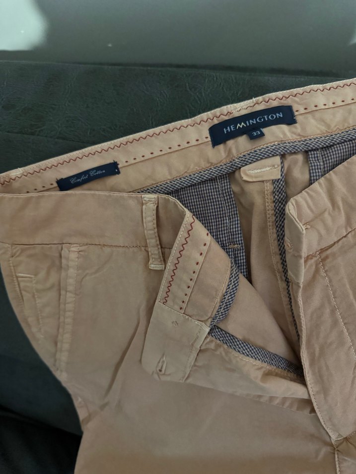 Hamington Bej Düğmeli Erkek Süet Pantolon - Görsel 3