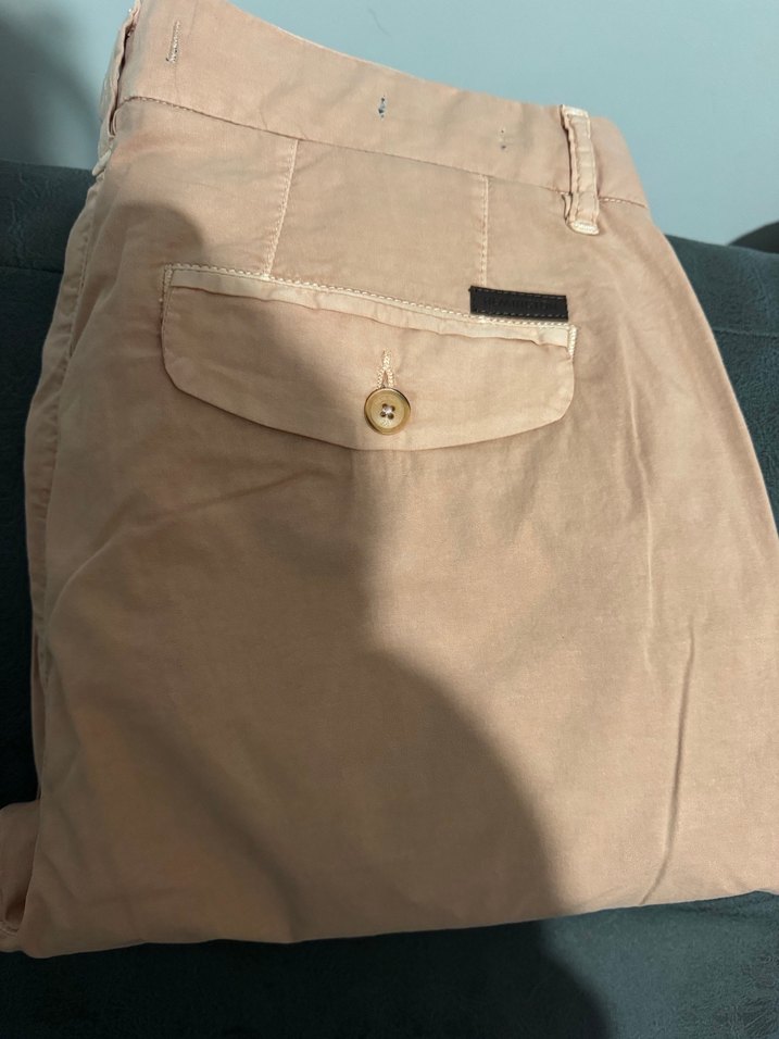 Hamington Bej Düğmeli Erkek Süet Pantolon - Görsel 4