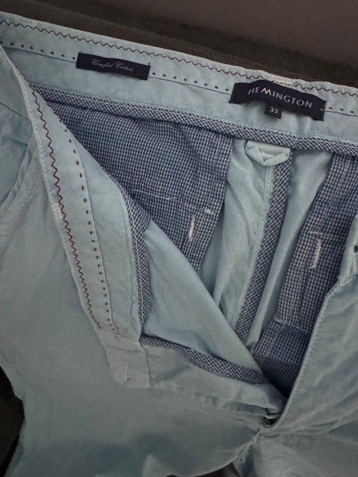 Hemingson marka Slim Fit 5 Cep Gök Mavisi Chino Pantolon - Görsel 3