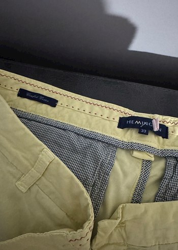 Hemington Düğmeli sarı erkek Pantolon - Görsel 2