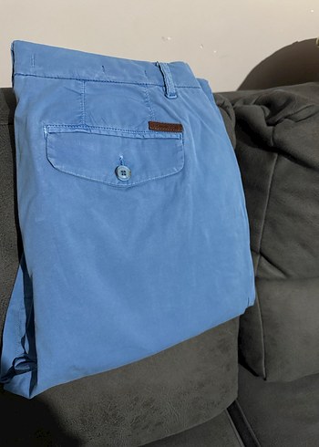 Hemington Erkek Mavi Regular Fit Kemerli Pantolon - Görsel 2