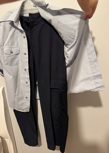 Gri lacivert unisex  ÇocukTakım izci kıyafeti pantolon - Görsel 3