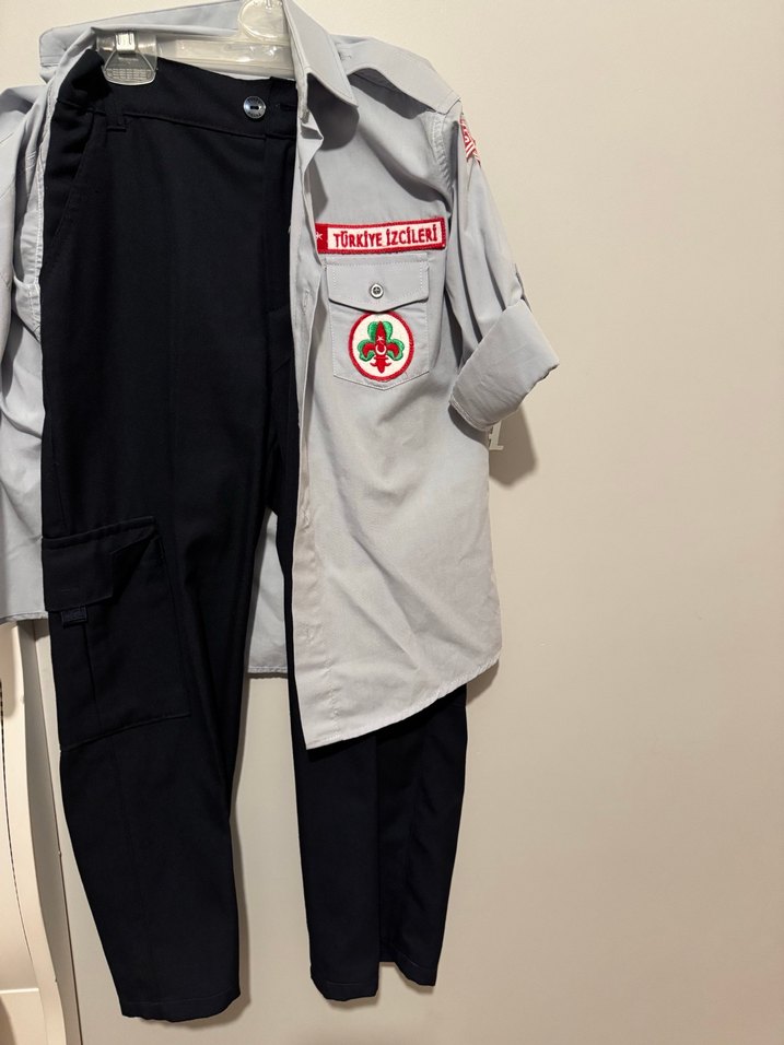 Gri lacivert unisex  ÇocukTakım izci kıyafeti pantolon - Görsel 2