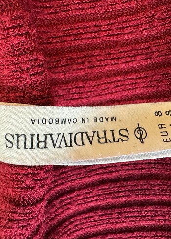 Bordo Boğazlı Fitilli Triko Kadın Kazak - Görsel 2