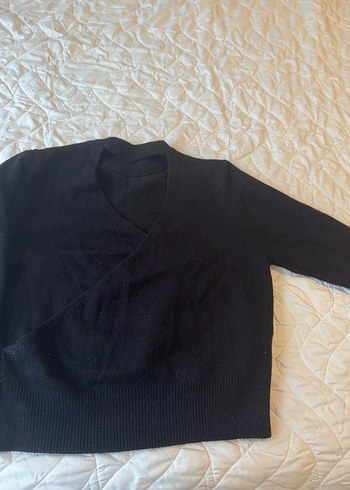 Siyah Kadın Yün Triko Kazak - Görsel 2