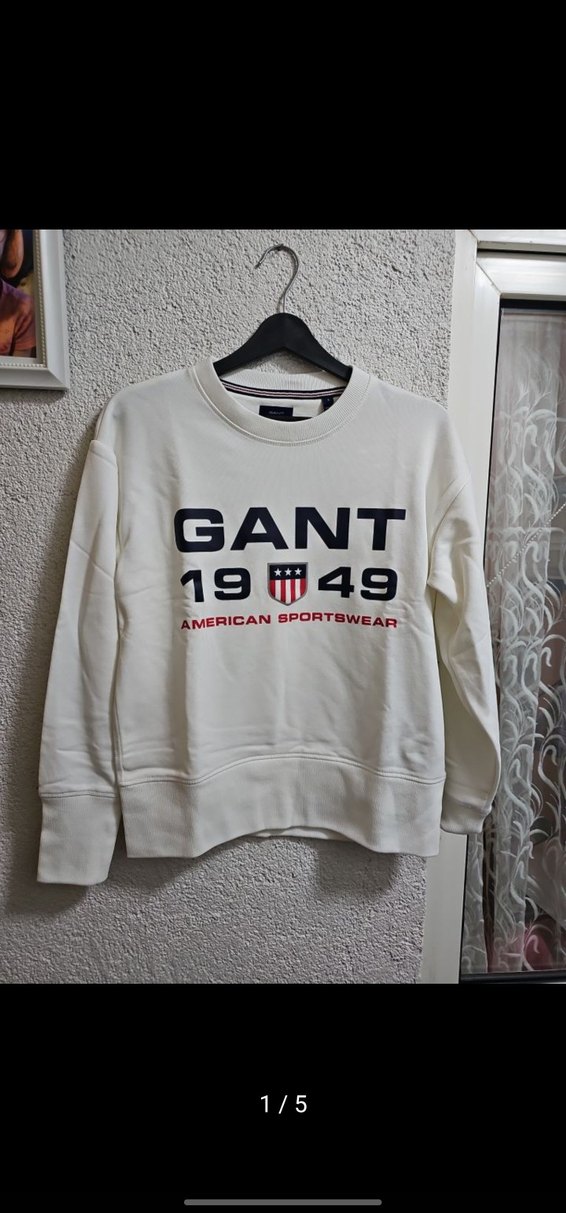 GANT Baskılı Beyaz Kadın Sweatshirt - Görsel 3