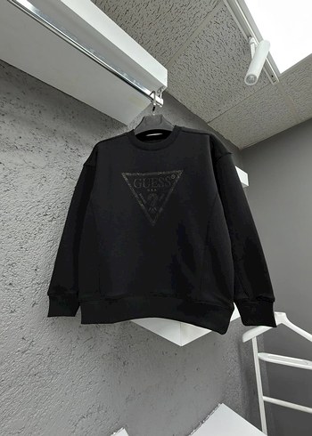 Siyah Baskılı Guess Sweatshirt - Görsel 3