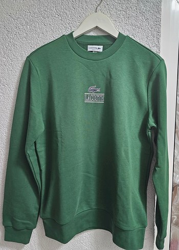 Lacoste Haki Renk Bisiklet Yaka Sweatshirt - Görsel 4