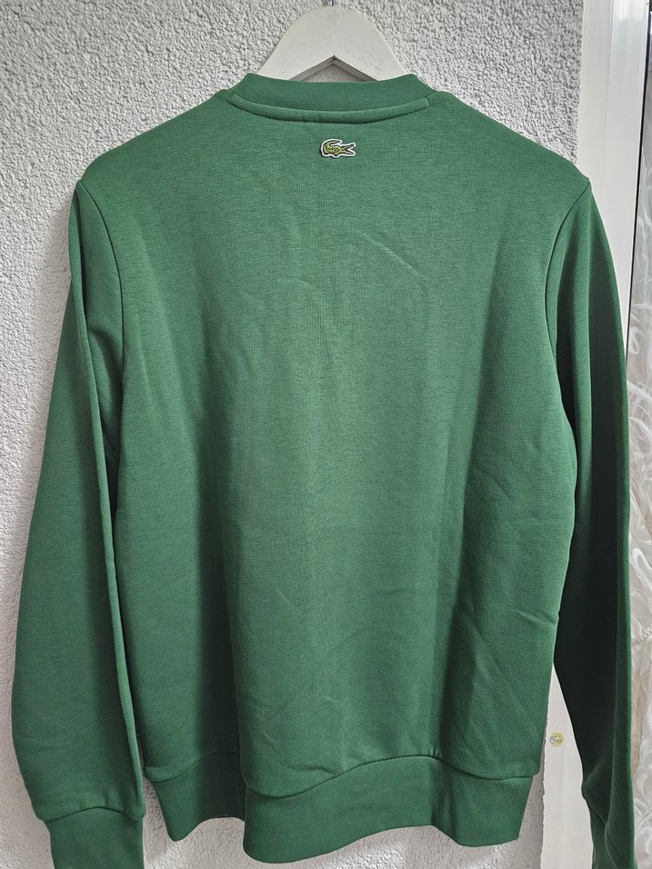 Lacoste Haki Renk Bisiklet Yaka Sweatshirt - Görsel 5