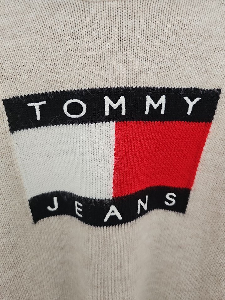 Tommy Jeans Logolu Beyaz Triko - Görsel 5