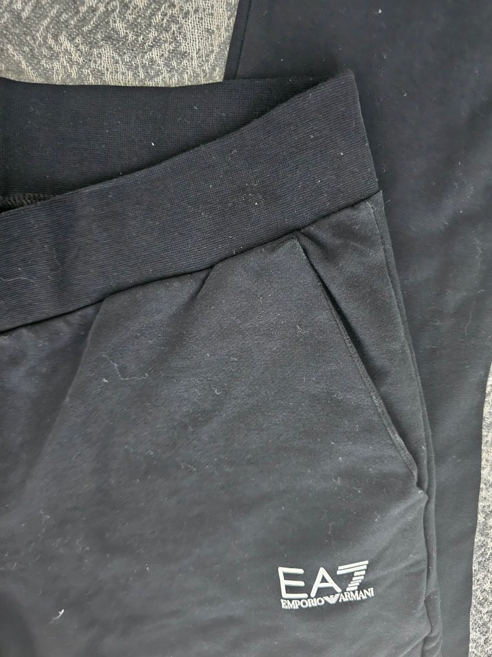 Siyah Dar Kesim EA7 Emporio Armani Eşofman Altı - Görsel 3