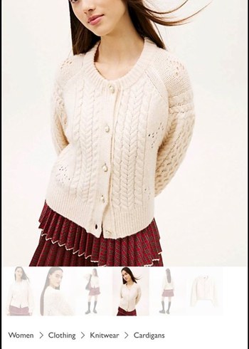 Tommy Jeans Kremi Örgü Detaylı Kazak - Görsel 3