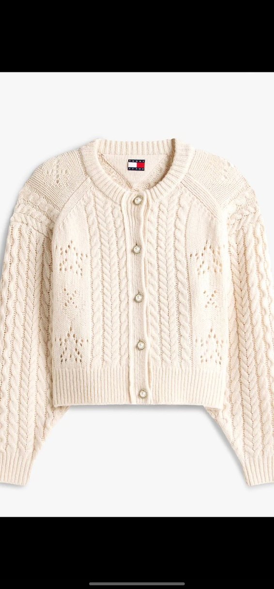 Tommy Jeans Kremi Örgü Detaylı Kazak - Görsel 4