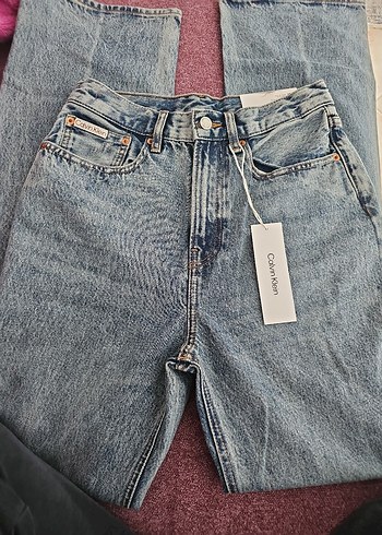 Calvin Klein Düğmeli mavi Jean 27/32 - Görsel 5
