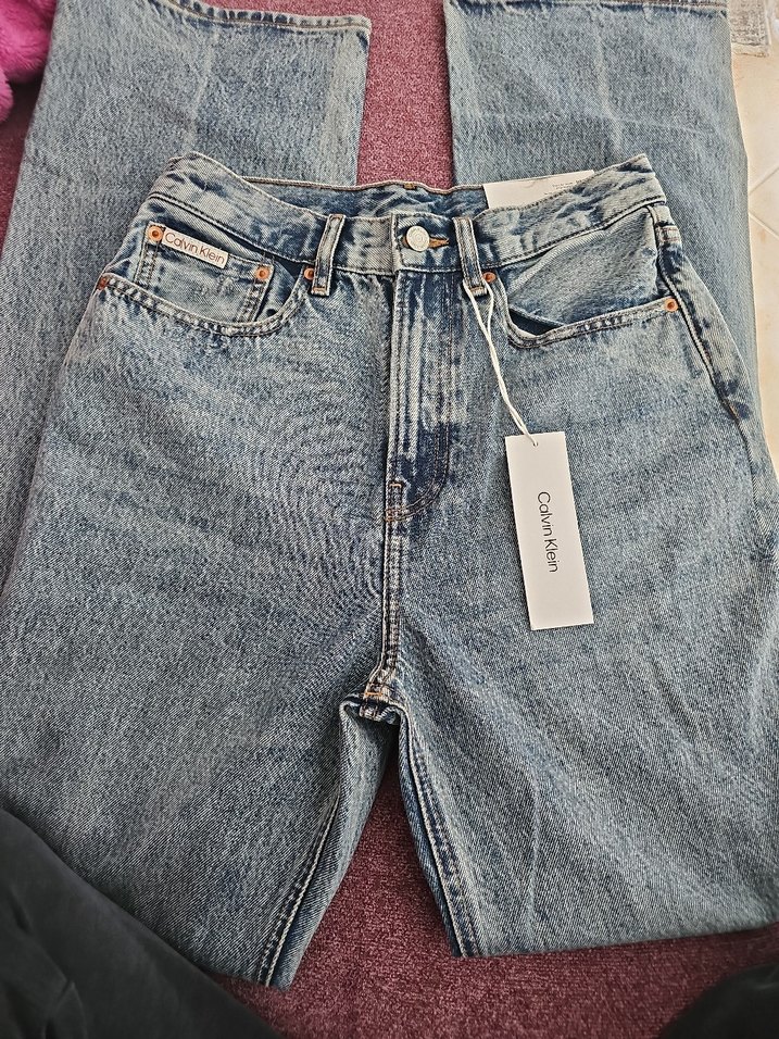 Calvin Klein Düğmeli mavi Jean 27/32 - Görsel 5