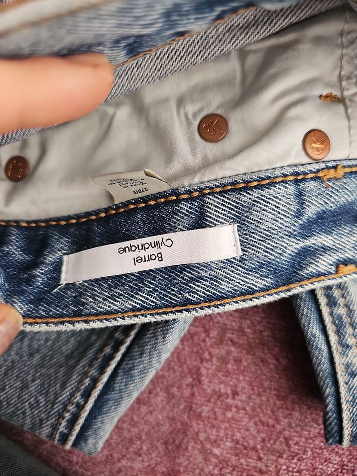 Calvin Klein Düğmeli mavi Jean 27/32 - Görsel 4