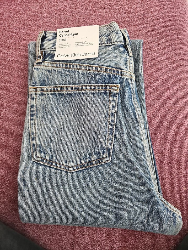 Calvin Klein Düğmeli mavi Jean 27/32 - Görsel 2