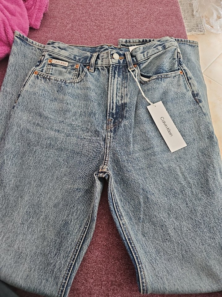 Calvin Klein Düğmeli mavi Jean 27/32 - Görsel 3