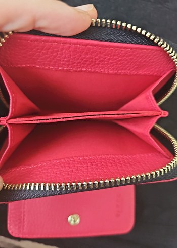 Vakko Siyah Deri Fermuarlı Kadın Cüzdanı - Görsel 8