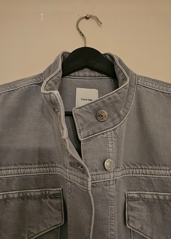 Gri Kolsuz Denim Ceket Calvın Klein - Görsel 5