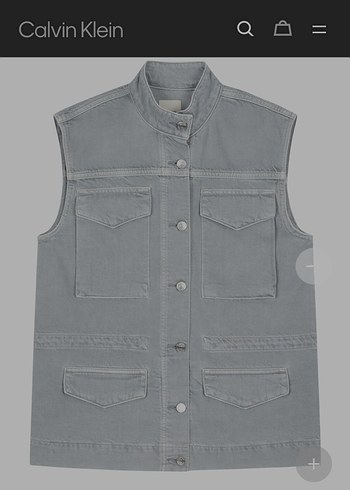 Gri Kolsuz Denim Ceket Calvın Klein - Görsel 7