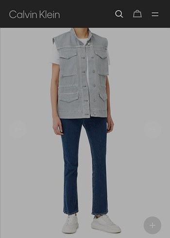 Gri Kolsuz Denim Ceket Calvın Klein - Görsel 6