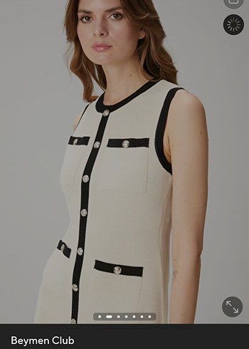 Beymen Club Beyaz Midi Düğmeli Elbise - Görsel 2