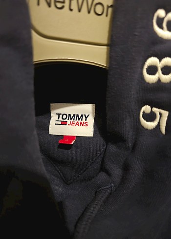 Tommy Hilfiger Mavi Kapüşonlu Sweatshirt - Görsel 6