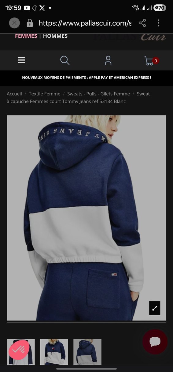 Tommy Hilfiger Mavi Kapüşonlu Sweatshirt - Görsel 2