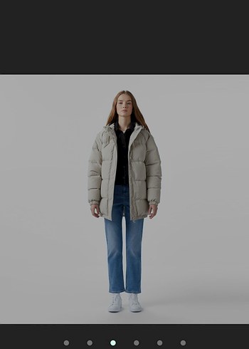 Lacoste Bej Rahat Kesim Puff Mont - Görsel 4