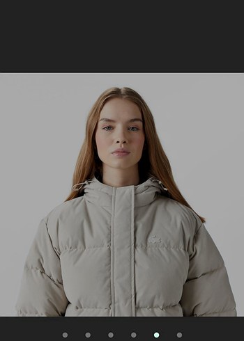 Lacoste Bej Rahat Kesim Puff Mont - Görsel 2