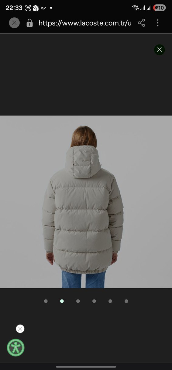 Lacoste Bej Rahat Kesim Puff Mont - Görsel 3