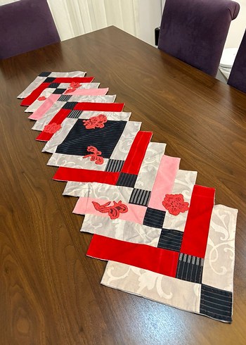 Kırkyama Çok Renkli Masa Üstü Ranır Örtü - Görsel 2