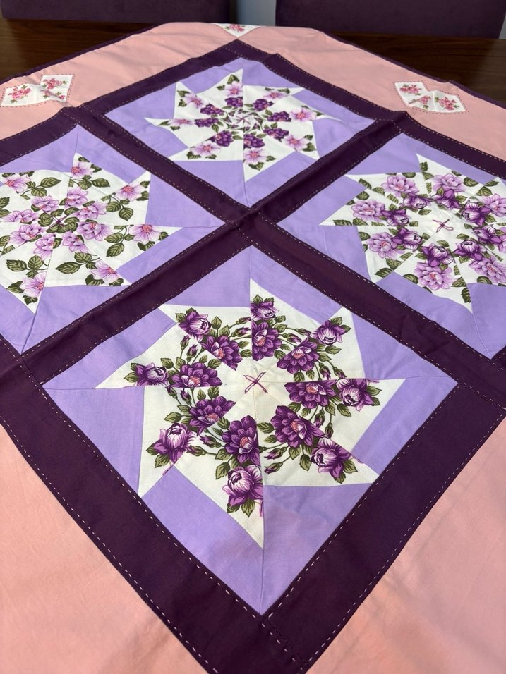 Nakışlı Kırkyama Masa Örtüsü - Görsel 2