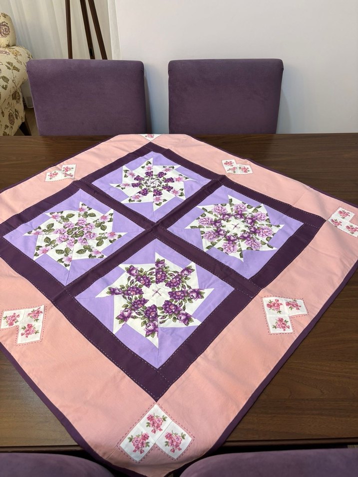 Nakışlı Kırkyama Masa Örtüsü - Görsel 3