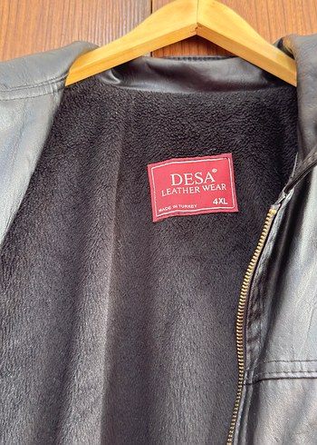 Erkek Siyah Deri Biker Ceket - Görsel 3