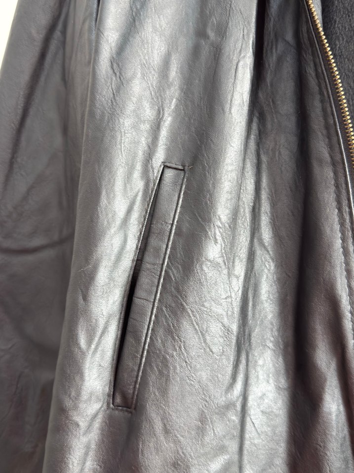 Erkek Siyah Deri Biker Ceket - Görsel 5